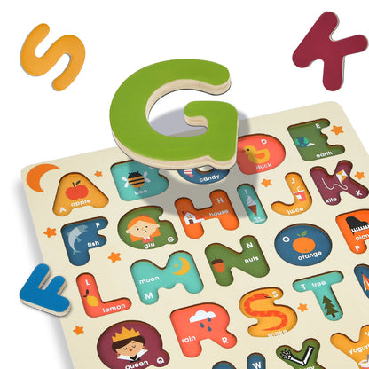 Baby Prime - Mideer Wooden Magnetic Puzzle - Alphabets (4816477290530)