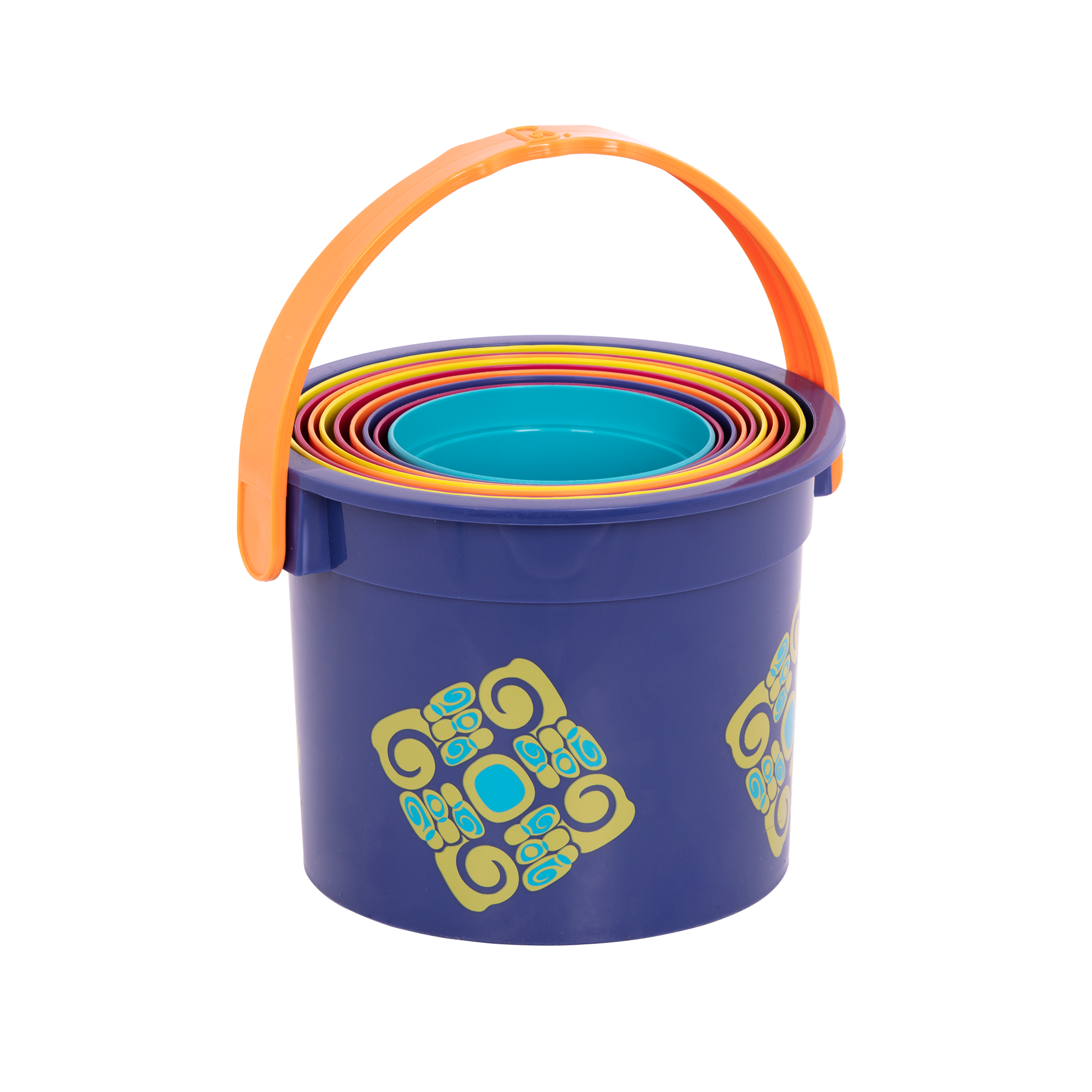 Stacking top buckets toy