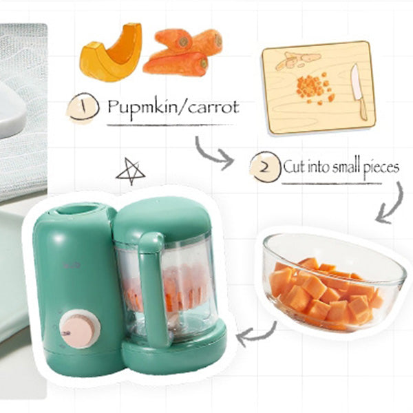 Hugo Happy Home - Kub Baby Steam and Blend with FREE freezer- safe food storage cups (4860818128930)