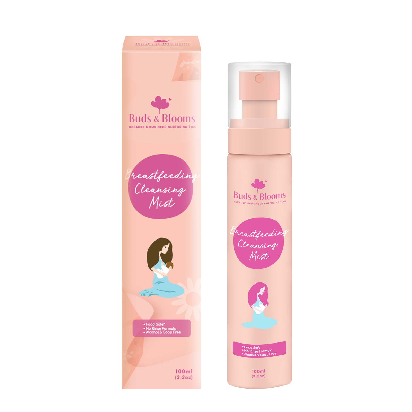 Buds and Blooms - Breastfeeding Cleansing Mist Spray 100ml (6543520170018)