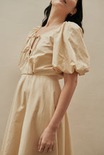 Load image into Gallery viewer, Milk Easy x Vania Romoff Midi Dress in Beige (7165721542690)
