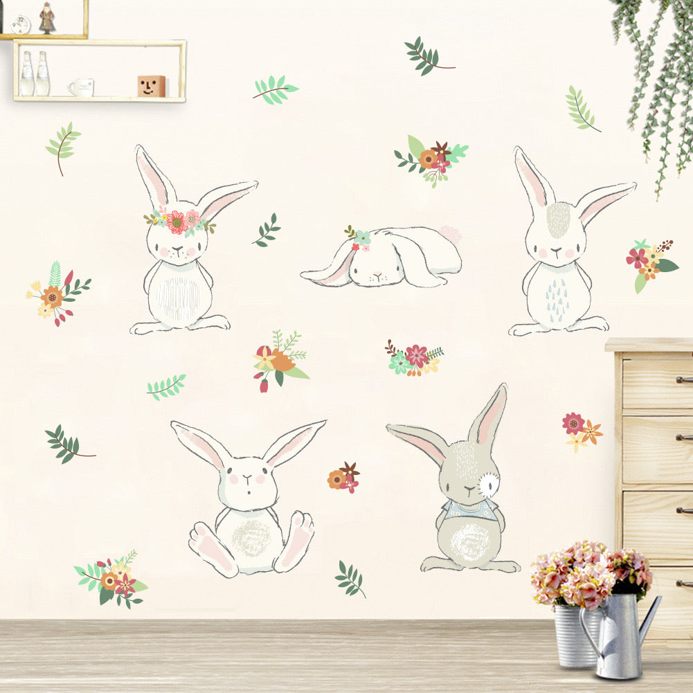 Baboo Basix - Down The Rabbit Hole Peel and Stick DIY Wall Decals (6541102678050)