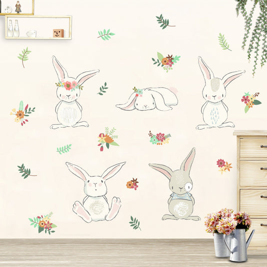 Baboo Basix - Down The Rabbit Hole Peel and Stick DIY Wall Decals (6541102678050)