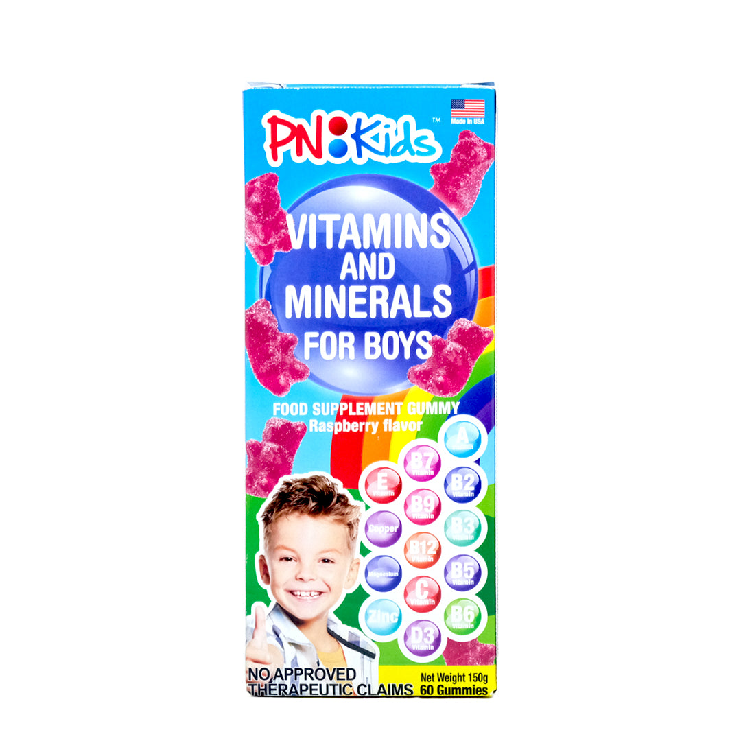 PNKids - Kids Multivitamins + Minerals Boys (60s) 150g (7167631130658)