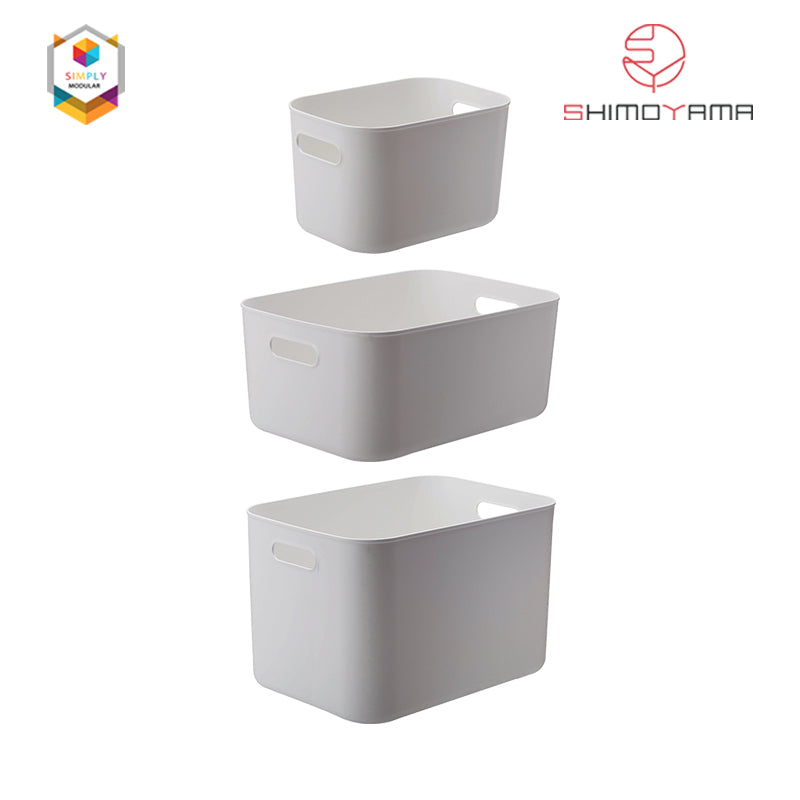 Simply Modular - Shimoyama PE Storage Box Soft Touch Big Shallow Size without lid (Gray) (4844148555810)