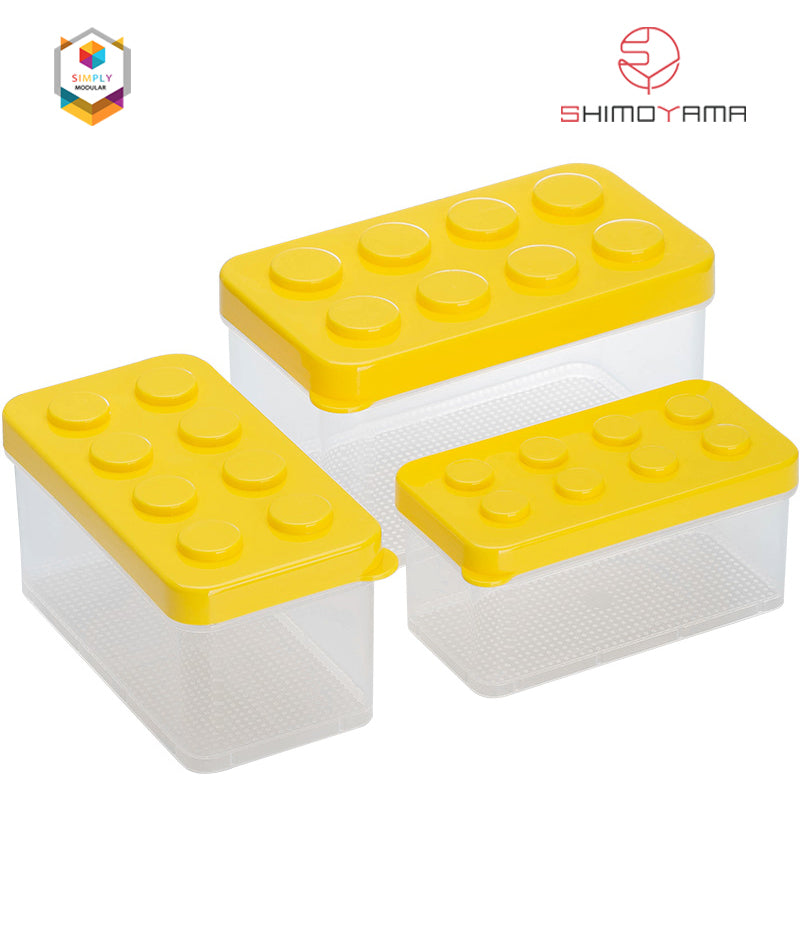 Simply Modular - Shimoyama Lego Box Set of 3 (Yellow) (4844148850722)