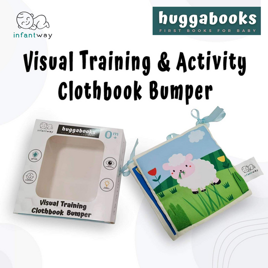 Infantway - Huggabooks Visual Training and Activity Cloth Book Bumper (4860835725346)