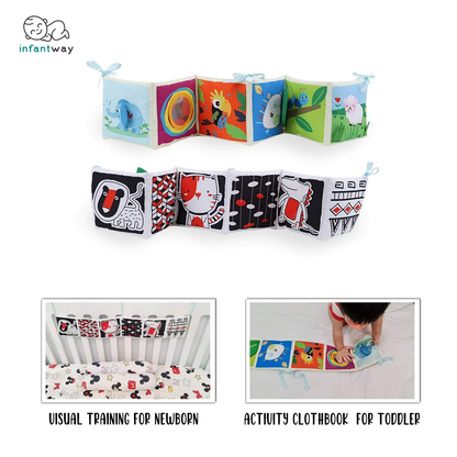 Infantway - Huggabooks Visual Training and Activity Cloth Book Bumper (4860835725346)