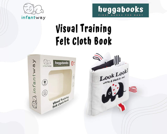 Infantway - Huggabooks Visual Training Felt Cloth Book (4860835758114)