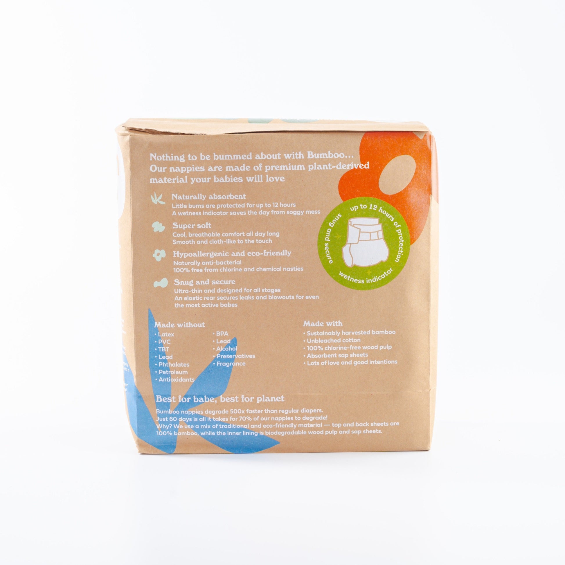 Bumboo - Biodegradable Bamboo Nappies (Medium 32pcs) (6788494491682) (6793471492130)