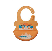 Load image into Gallery viewer, Orange And Peach - Silicone Food Bibs Siargao (4604958015522)
