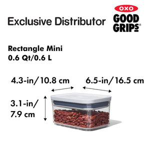 OXO Tot - Good Grips POP Container, Rectangle Mini 0.6 Qt (6544503046178)