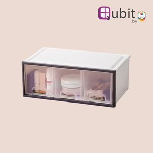 Simply Modular - Qubit Level Trio | Transparent stackable storage box cabinet organizer with drawers for home office school (4851689488418)