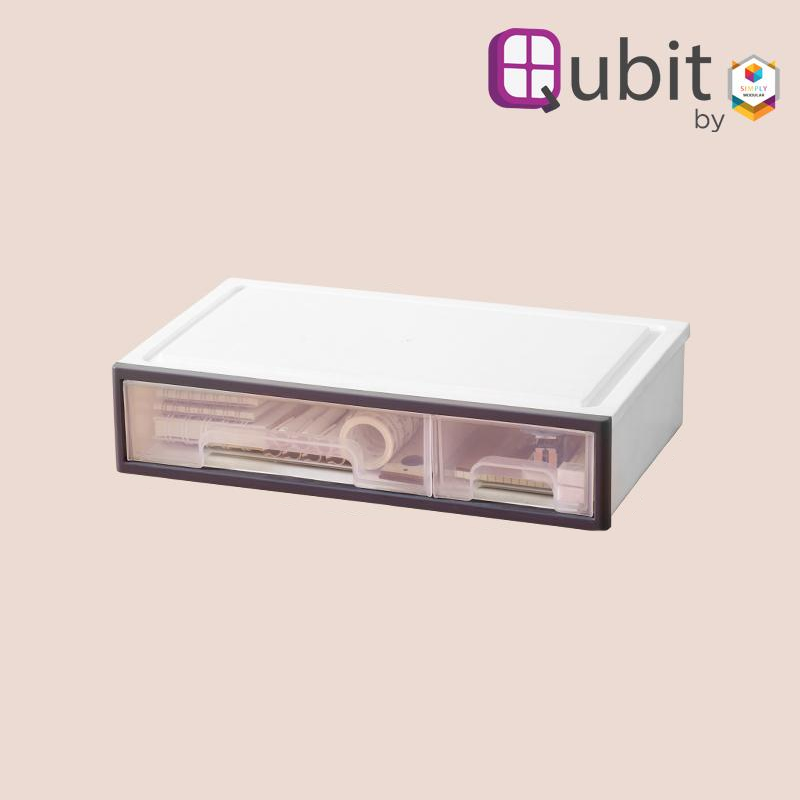 Simply Modular - Qubit Level Duo Mini | Transparent stackable storage box cabinet organizer with drawers for home office school (4851691028514)
