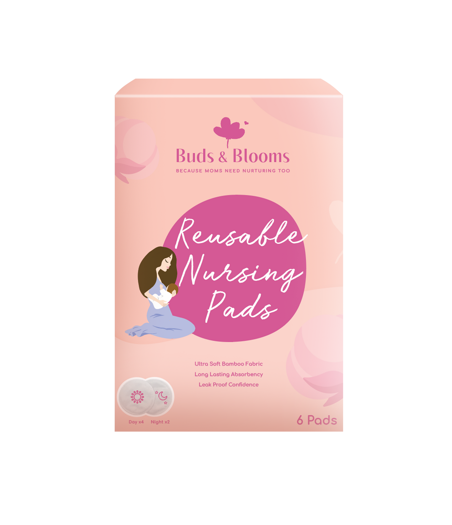 Buds and Blooms - Reusable Nursing Pads (6 Pcs) (6543520006178)