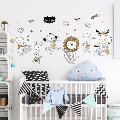 Baboo Basix - Rock and Roar Peel and Stick DIY Wall Decals (6541102972962)