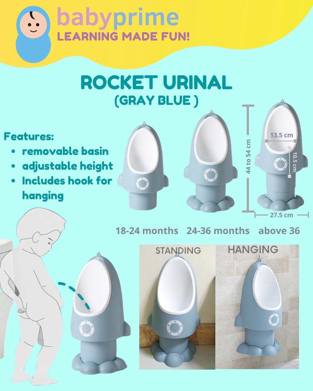 Baby Prime - Rocket Potty Training Urinal (4517538365474)