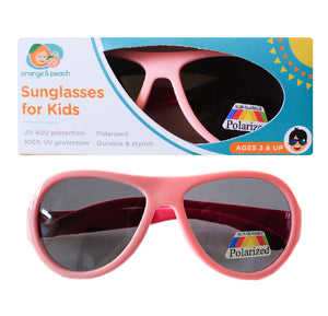 Orange and Peach - Sunglasses for Kids Dark Blue and Yellow (4604959850530)