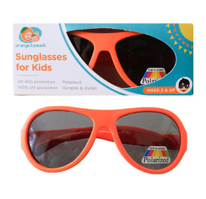 Orange and Peach - Sunglasses for Kids Dark Blue and Yellow (4604959850530)