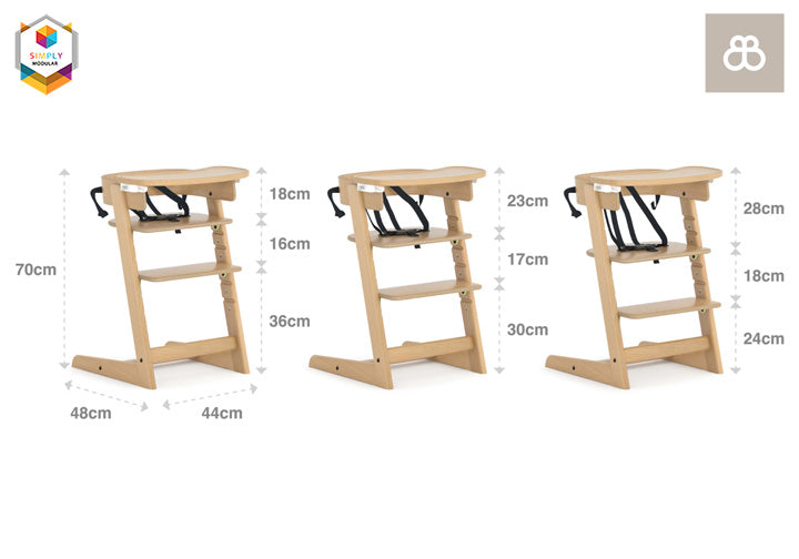 Simply Modular - Boori Adjustable Kids Tidy High Chair (6569580625954)