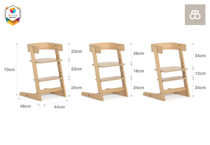 Simply Modular - Boori Adjustable Kids Tidy High Chair (6569580625954)