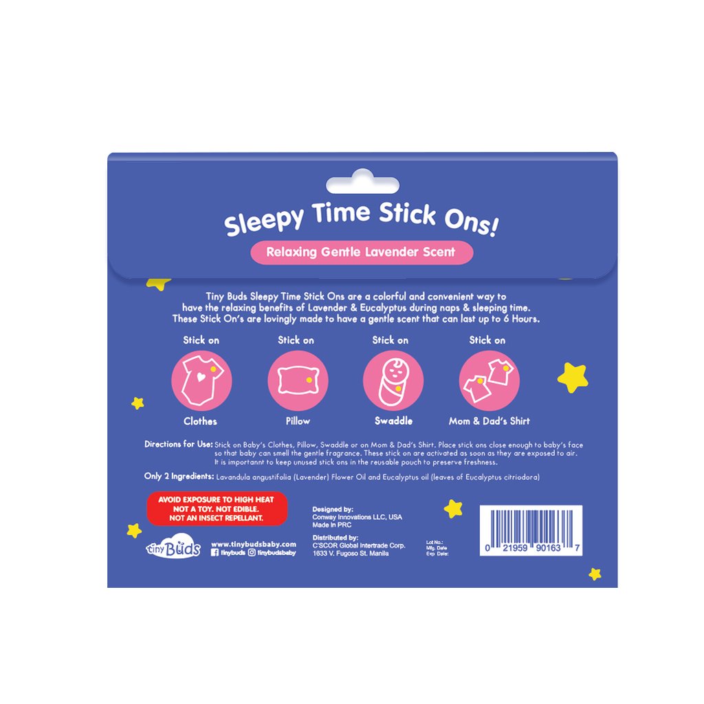 Tiny Buds - Sleepy Time Stick Ons (12pcs) (6559260672034)