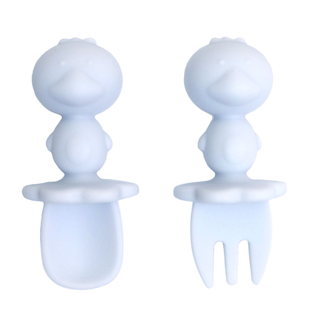 TGM - Silicone Baby Self-Feeding Spoon & Fork Set (7056472604706)