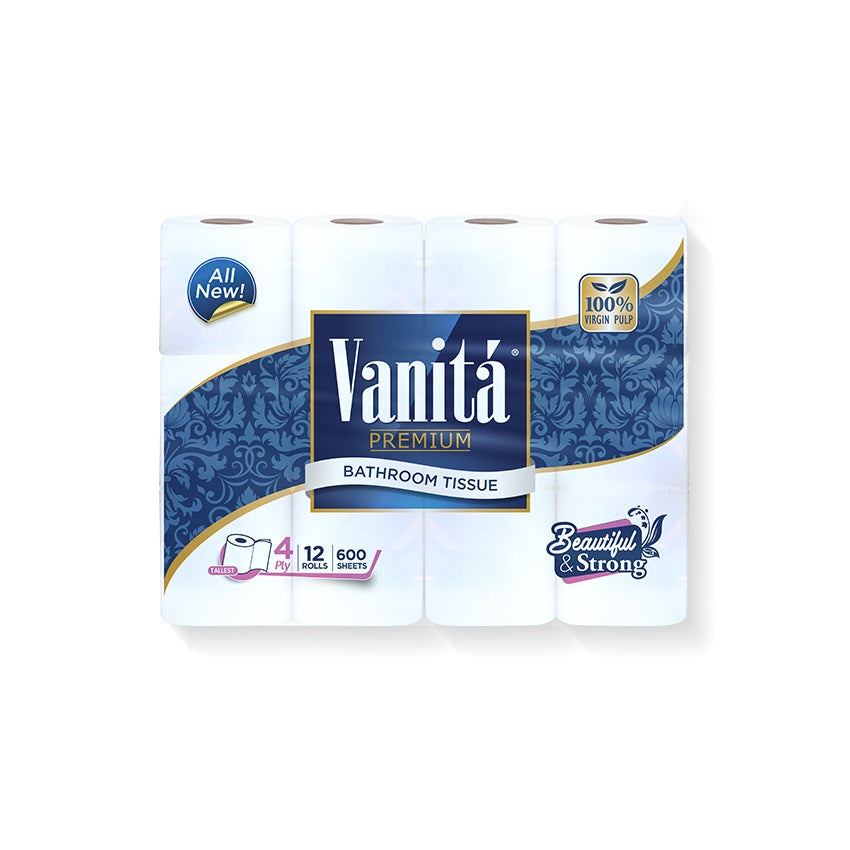 Vanita - Premium Bathroom Tissue 4-Ply (12 Rolls) (6543990128674)