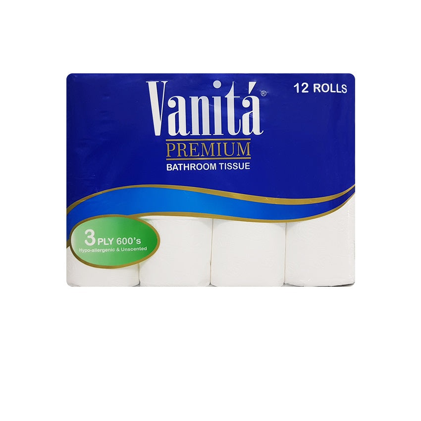 Vanita - Premium Bathroom Tissue 3-Ply (12 Rolls) (6543990095906)