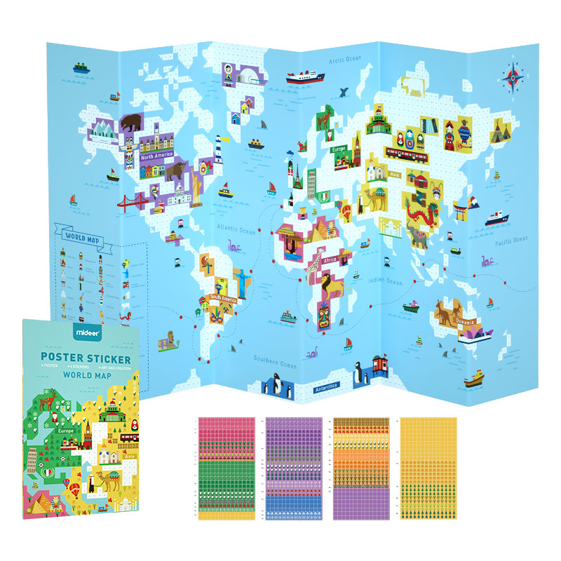 Baby Prime - Mideer World Map Poster Sticker (4816479060002)