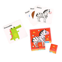 Load image into Gallery viewer, Baby Prime - Tooky Toys Animal Block Puzzle (4517562613794)

