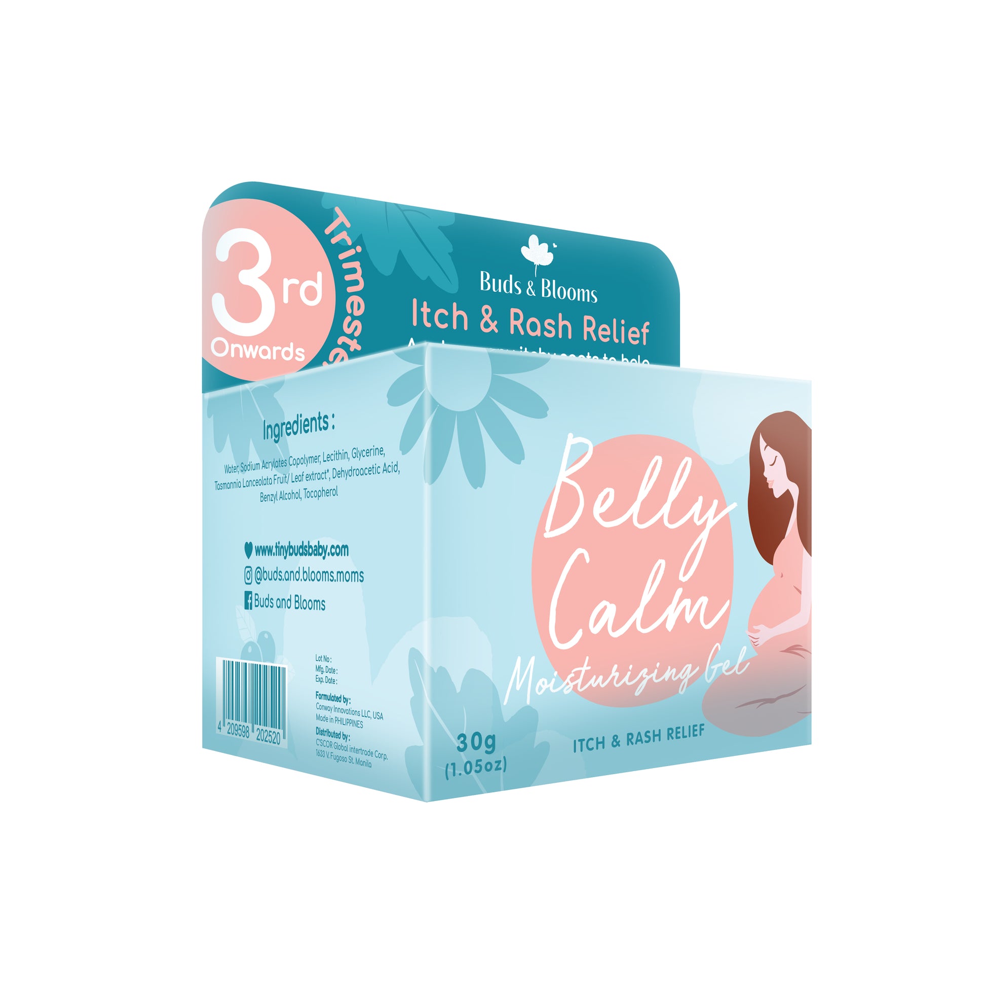 Buds and Blooms - Belly Calm Cooling Itch and Rash Relief 30g (6543519973410)
