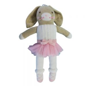 Zubels - Betsie the Ballerina Bunny Handknit Cotton Doll (4546786623522)