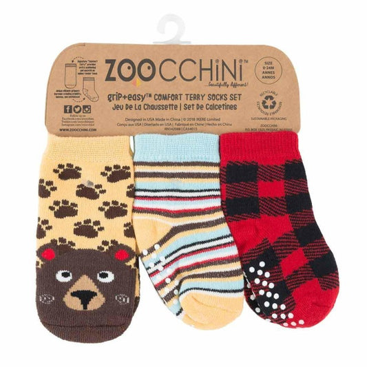 Zoocchini - Baby Safety Grip Socks (Set of 3) (4564276641826)