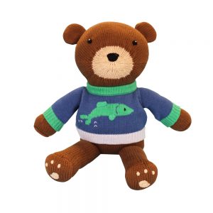 Zubels - Buddy the Brown Bear Handknit Cotton Doll (4564278837282)