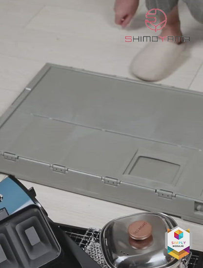 Simply Modular - Shimoyama Versatile Large Foldable Plastic Outdoor Camping Storage Bin Box (Large Khaki)