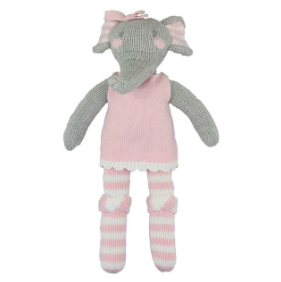 Zubels - Edna the Elephant Handknit Cotton Doll (4546819227682)