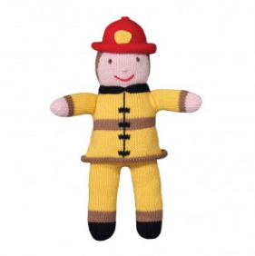 Zubels - Frank the Fireman Handknit Cotton Doll (4546823520290)