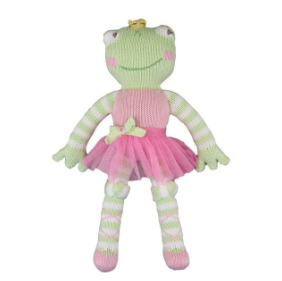 Zubels - Franny the Frog Handknit Cotton Doll (4546824306722)