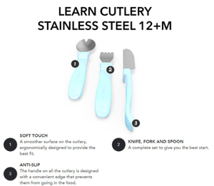 Twistshake - Learn Cutlery Stainless Steel (4528970432546)