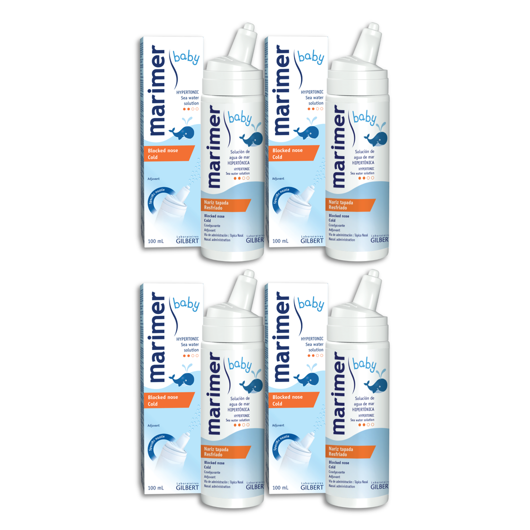 Marimer Baby - Hypertonic Seawater Nasal Spray 100ml Pack of 4 (6546662457378)