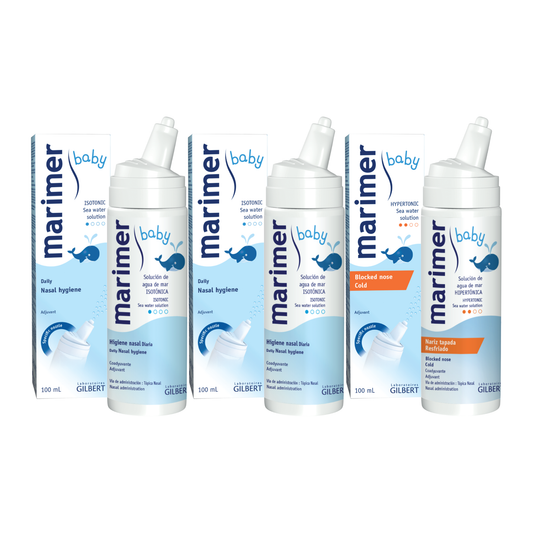 Marimer Baby - Isotonic (2pcs) + Hypertonic Seawater (1pc) Nasal Spray 100ml Bundle (6546662326306)