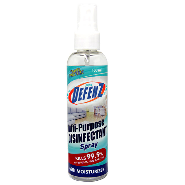Defenz - 4 in 1 Multipurpose Disinfectant Travel Spray (6542496628770)