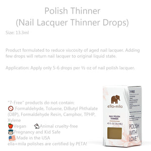 Clean Beauty Society - Ella+Mila Polish Thinner (Nail Lacquer Thinner Drop) (4532365295650)