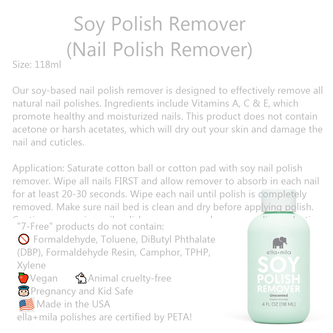 Clean Beauty Society - Ella+Mila Soy Polish Remover (unscented) (4532367523874)
