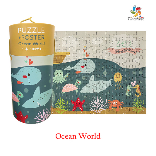 Pinwheel - 108 Pieces Puzzle + Poster (6566663487522)