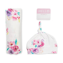 Load image into Gallery viewer, Lulujo - Baby Bamboo Bonnet &amp; Swaddle Set (4564272742434)
