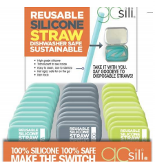 Moms Unlimited - GoSili Reusable X-Wide Straw with Tin Travel Case (4510390419490)