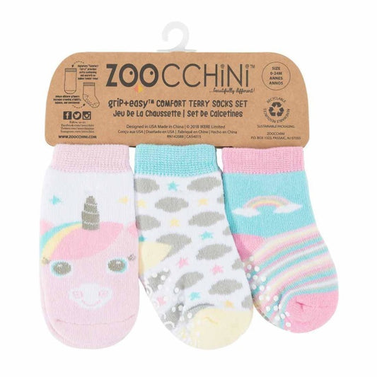 Zoochini - Baby Anti-skid Grip Sock Set of 3 (0-24M) (6544514908194)