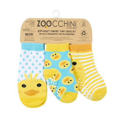 Zoochini - Baby Anti-skid Grip Sock Set of 3 (0-24M) (6544514908194)